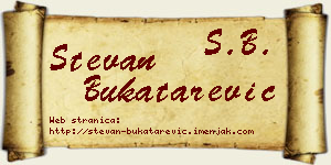 Stevan Bukatarević vizit kartica